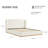 Burritt Modern Boucle Upholstered Wingback Headboard Platform Bed with Solid Wood Frame-1390663132
