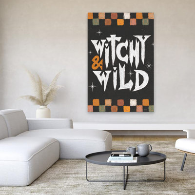 Art d'Halloween Wee Bit Wicked VI - carreaux noirs