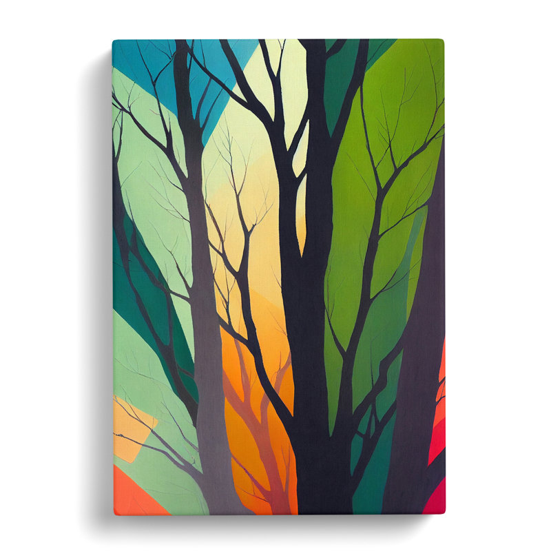 Abstract Tree Colours Vol.10 - Wrapped Canvas, 50cm H x 35cm W x 3cm D