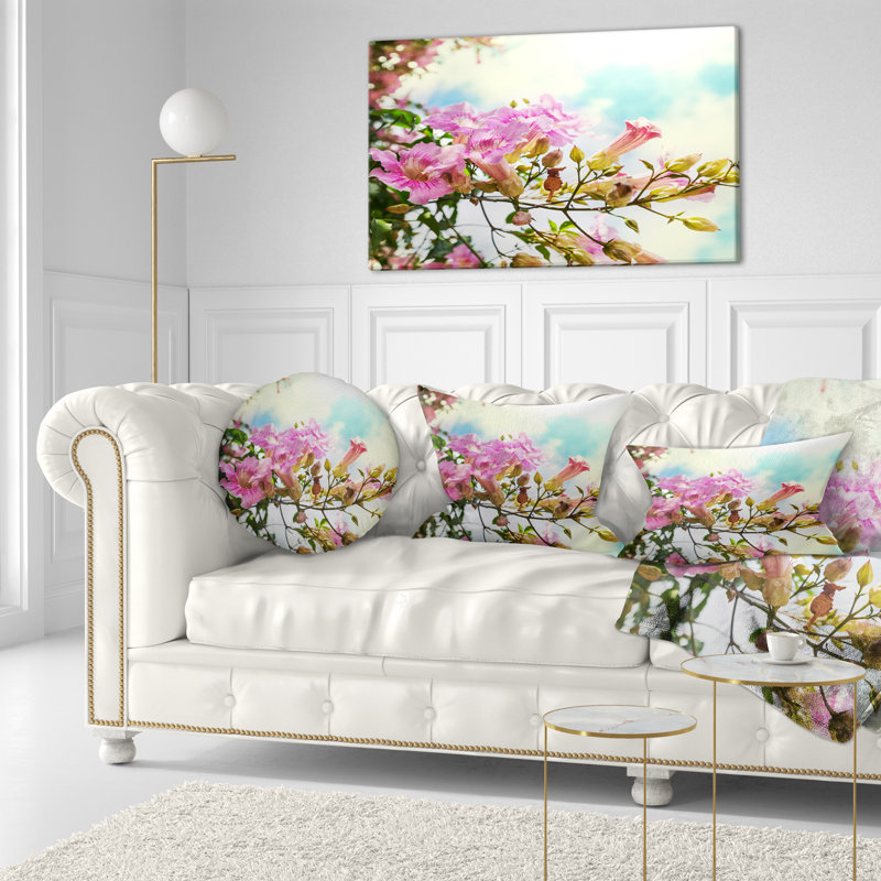 Coussin de jardin fleur dans hawaii, 16 po x 1 po, Coussin décoratif