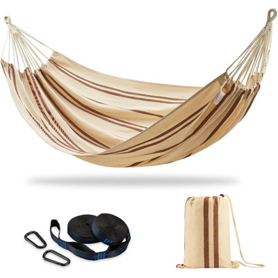 Brazilian double hammock with tree ties