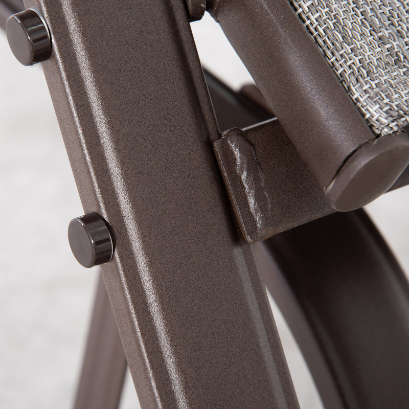 Chaise d'extérieur coulissante en métal, Gris