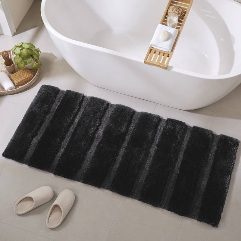 Tapis pour salle de bain 1500 pi³, L 24 po x L 58 po, Noir