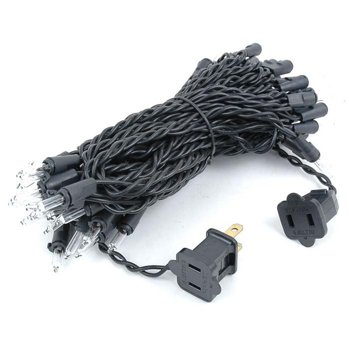 Mini-mini chaîne pour l’extérieur 25" 50-ampoule Sheffield, Noir