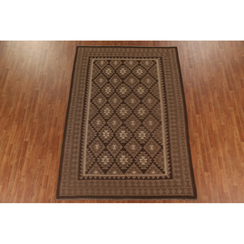 Tapis oriental brun Kilim 7 x 10