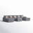 Upholstered U-Shaped Sectional Symmetrical-1342343638