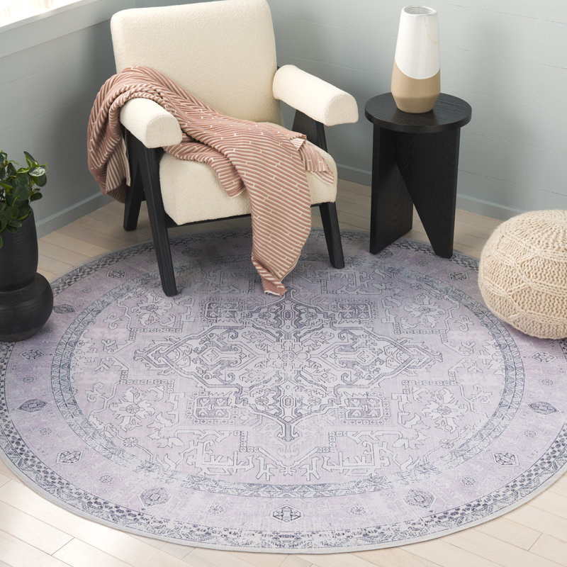 Tapis Alisha avec envers antidérapant, Rond 6 pi