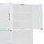 Lit escamotable mural simple avec placard, tiroirs et bureau - blanc-1207441543