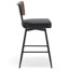 Swivel Upholstered Counter Stool with Metal Frame-1034074895