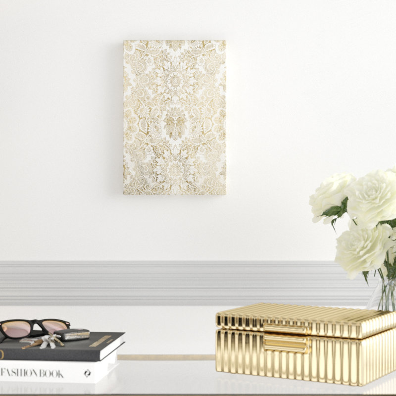 Baroque Tapestry in Gold I by Vision Studio - Painting Print, 30cm H x 20cm W, Wrapped Canvas