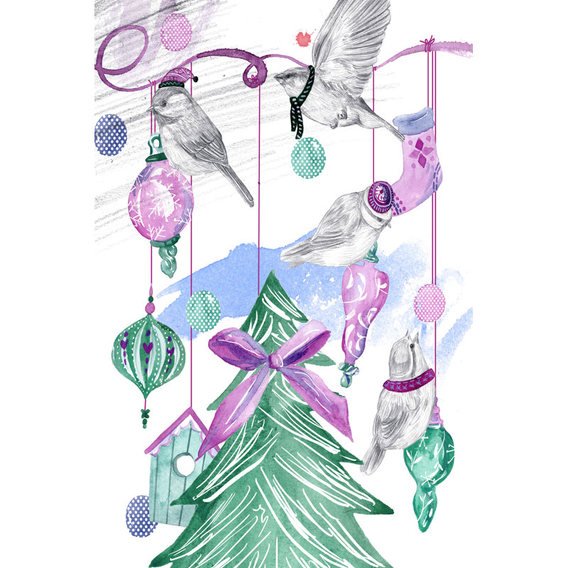 December Tree I by Melissa Wang - Wrapped Canvas Painting, 91cm H x 61cm W