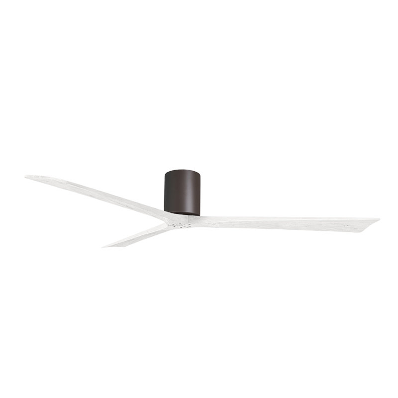 Ventilateur de plafond à 3 pales Olivier, Bronze texturé, Blanc mat, 72"