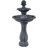 Arcade Polyresin 2-Tier Solar Fountain with Battery Backup - Black-1743734699