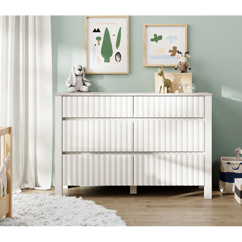 Commode double l 47,2 po à 6 tiroirs Keehan