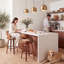 Tabouret de comptoir pivotant moderne de 26 po avec cadre en bois cintré-572163344