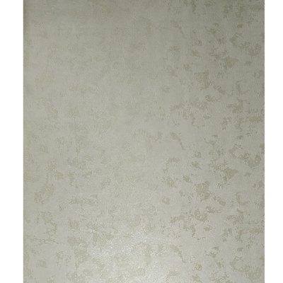 Papier peint texturé en simili plâtre embossé perle brun clair, crème et or