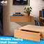Harbour Housewares Wooden Floating Shelves with Drawer - 40cm - White - Pack of 6-136422760