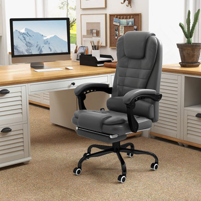 Fauteuil de bureau vibrant à 7 points avec dossier inclinable Vinsetto
