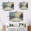 «White Grey Winter Road Into Forest III - Winter Landscape», ensemble de reproduction d'art mural-107192174-107192171