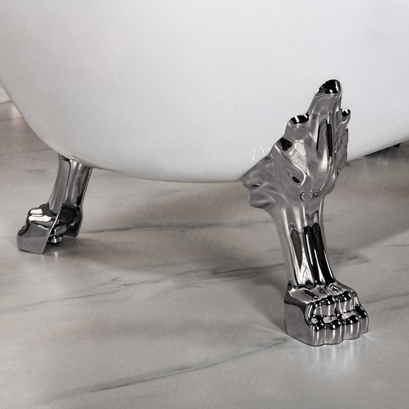 Baignoire sur pattes 67 "x 30", Nickel brossé