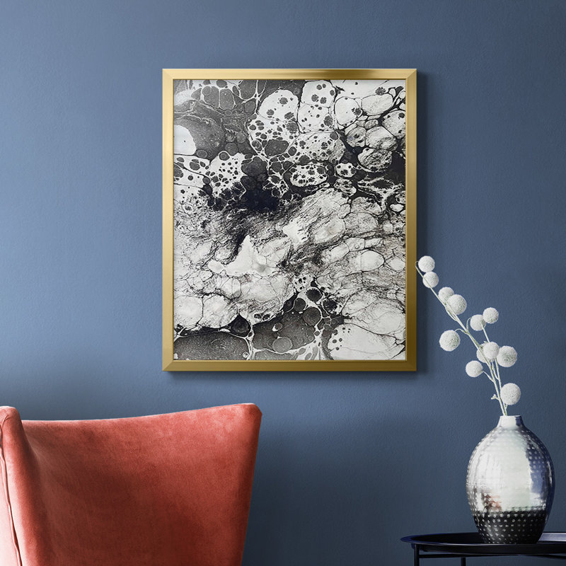 Toile encadrée de qualité supérieure Marble X - prête à être accrochée, Or, H 20 po x l 16 po