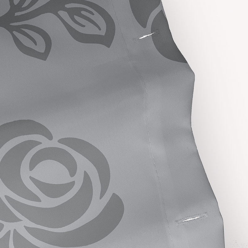Slezak Floral Shower Curtain, Gray