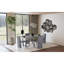 Grey Faux Marble Rectangular Dining Table