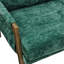 Fauteuil de style Mid-Century moderne, velours luxueux, structure en bois d'hévéa massif, base en velours