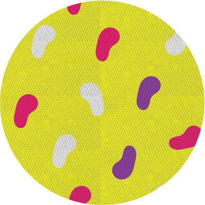 Tapis jaune tissé à la machine