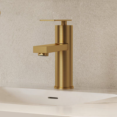 Robinet de salle de bain à un trou, robinet de salle de bain à poignée simple avec drain