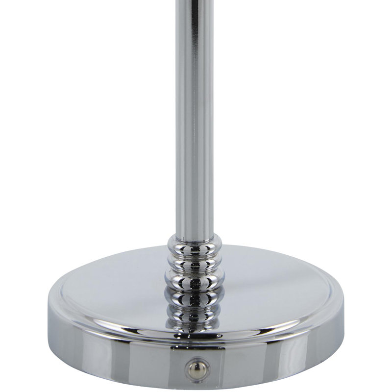 Lampe de table Mikol, Argent argent, Gris foncé