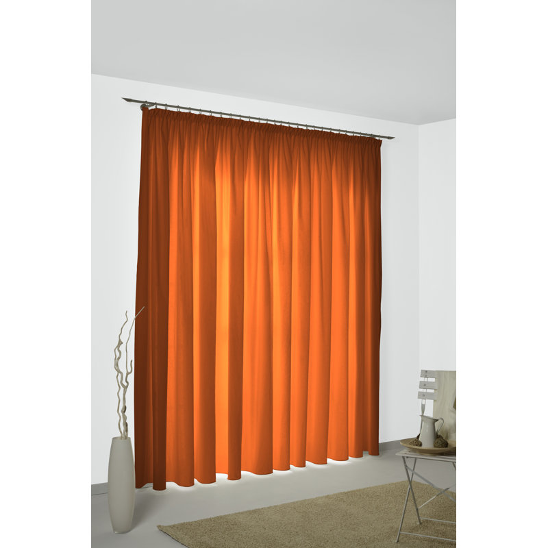 Marybel Room Darkening Single Curtain Panel, 132W x 225D cm, Terra