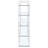 Refined Jody 63-Inch 5-Shelf Bookshelf Clear And Chrome