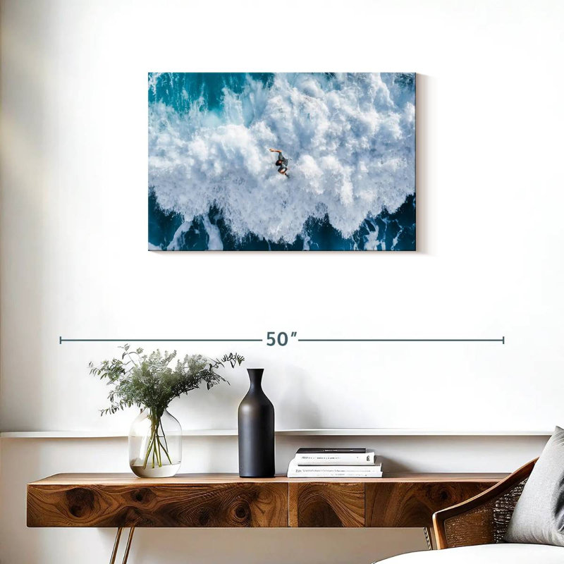 Senne Surfer On Wave Crest, H 20 po x l 30 po