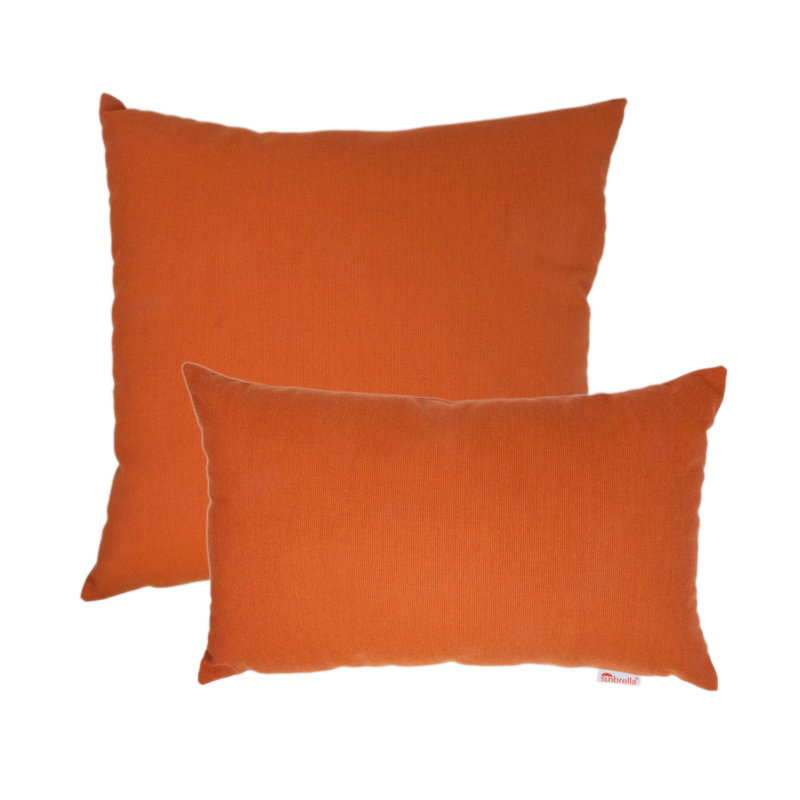 Sunbrella® Outdoor Reversible Throw Pillow, Cayenne