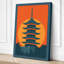 Pagoda at Sunrise Japandi - Wrapped Canvas-1197631340-1197631346