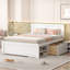 Lit plateforme double avec tiroir et deux tablettes-2083112030