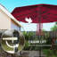 Parasol double 14,8 pi, grand parasol de terrasse avec lumière solaire à DEL pour le jardin-299810939