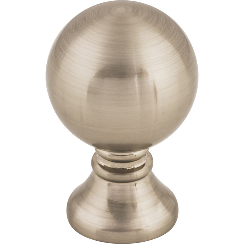 Kara 1" Diameter Round Knob, Brushed Satin Nickel