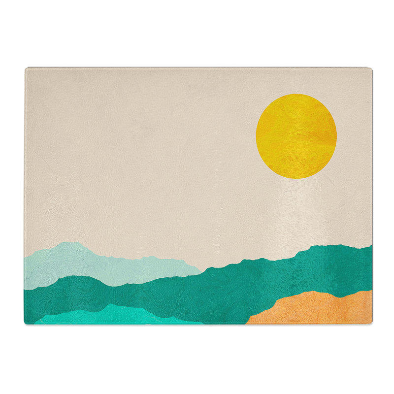 Nordic Minimalist Landscape No.3  Glass Chopping Board