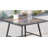 Rectangular Metal Outdoor Side Table , 25.2'' in. W 25.2'' in. D