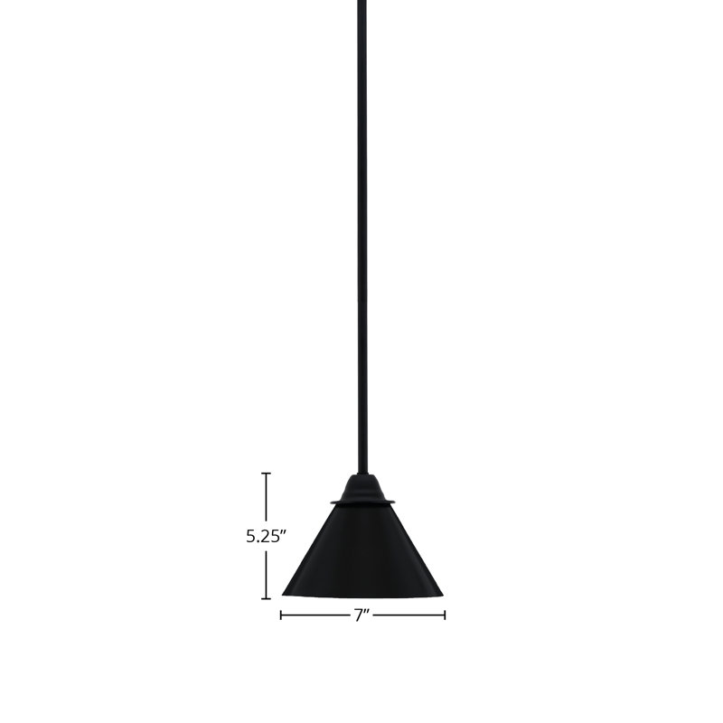 Paramount Stem Hung Pendant, 5.25" H x 7" W