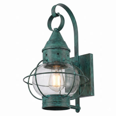 Brass Traditions - Ellington - 1 Light - 14 inch - Verde Green - Solid Brass - Sconce
