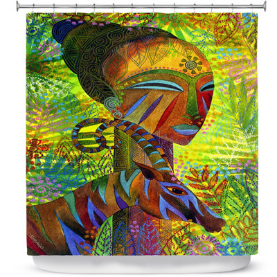 Rideau de douche simple africain Grands