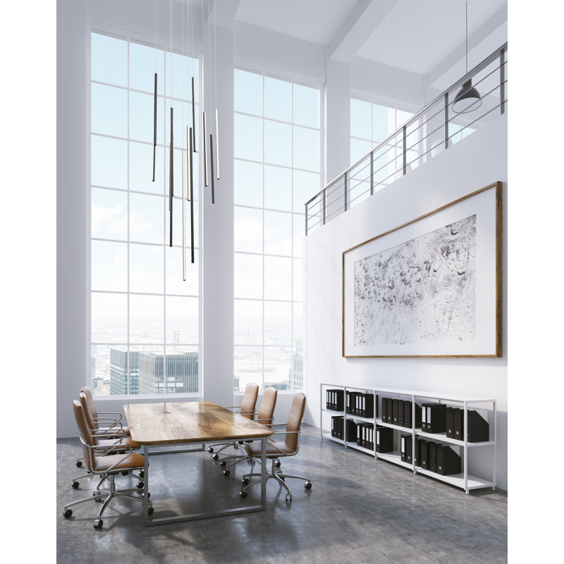 12 - Light LED Pendant, White