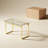 51" Modern Minimalist Rectangular Glass Dining Table for 4-6 with 0.31" Tempered Glass Tabletop and Metal Legs-1668610065