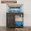 Support d'aquarium 40-50 gallons avec armoire de rangement, support pour aquarium robuste pour aquarium de tortues, terrarium et éleveur de reptiles, noir rustique