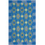 Tapis bleu crocheté à la main Bowden-19262993