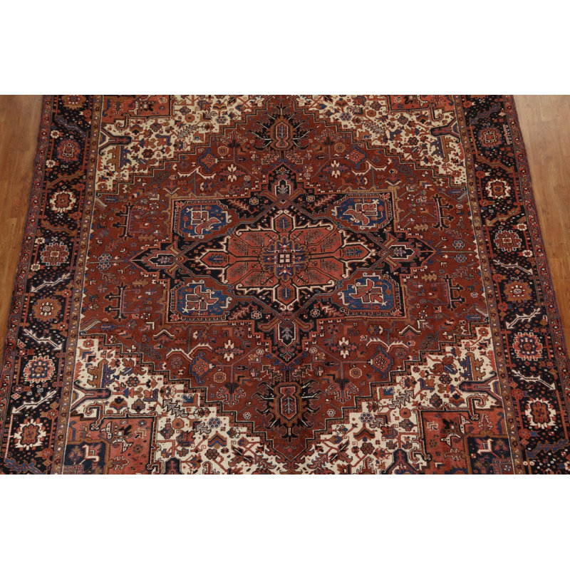 Tapis persan Heriz noué à la main 9 x 10