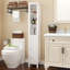 Tall Bathroom Storage Cabinet,1 Doors Freestanding Cabinet